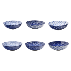 EC-AZU6ASCR Lot de 6 assiettes creuses, AZULI