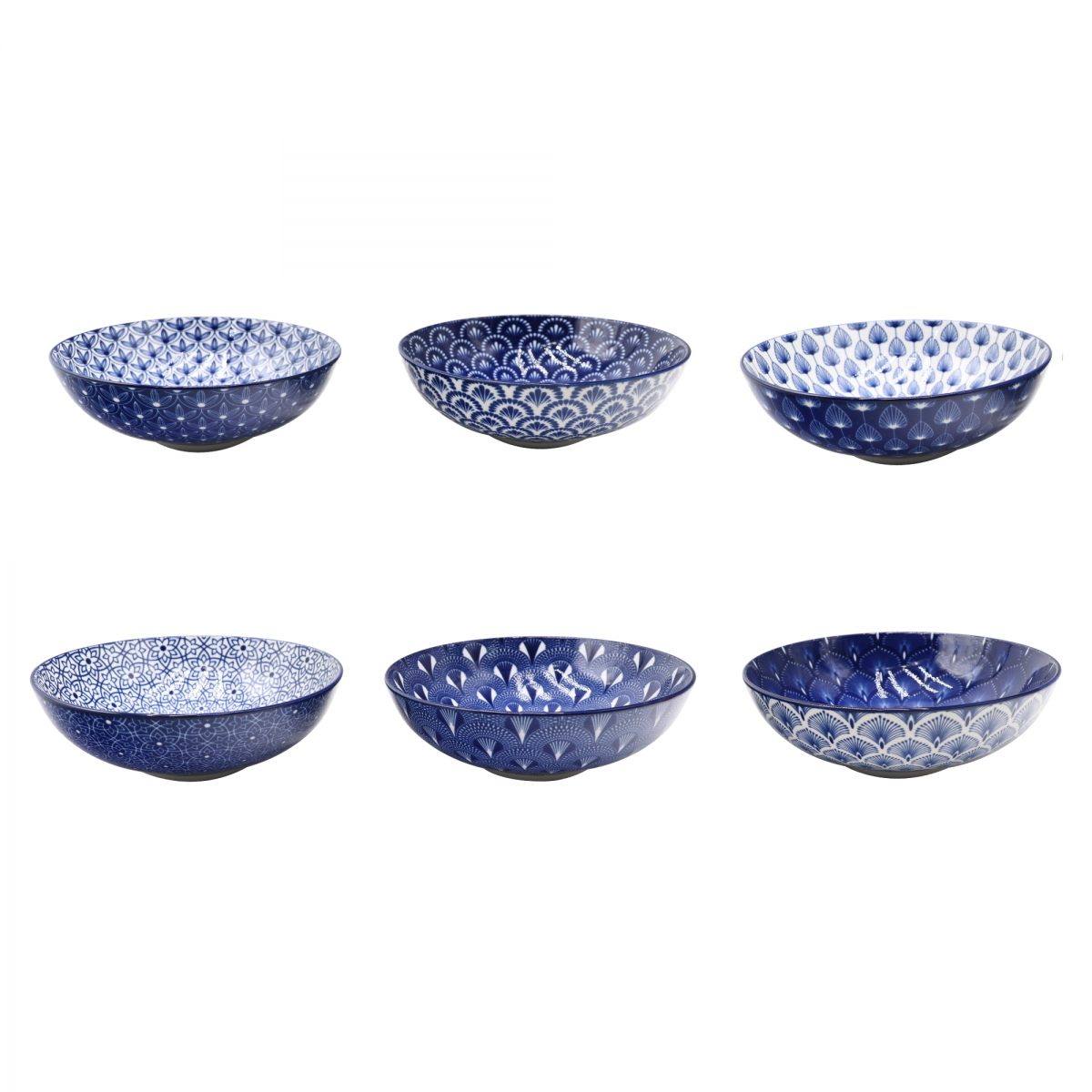 EC-AZU6ASCR Lot de 6 assiettes creuses, AZULI