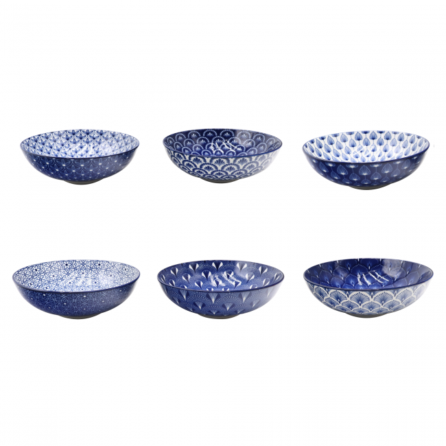 EC-AZU6ASCR Lot de 6 assiettes creuses, AZULI