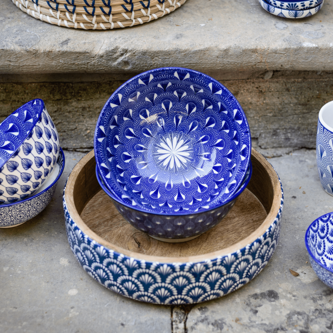 EC-AZU6ASCR Lot de 6 assiettes creuses, AZULI