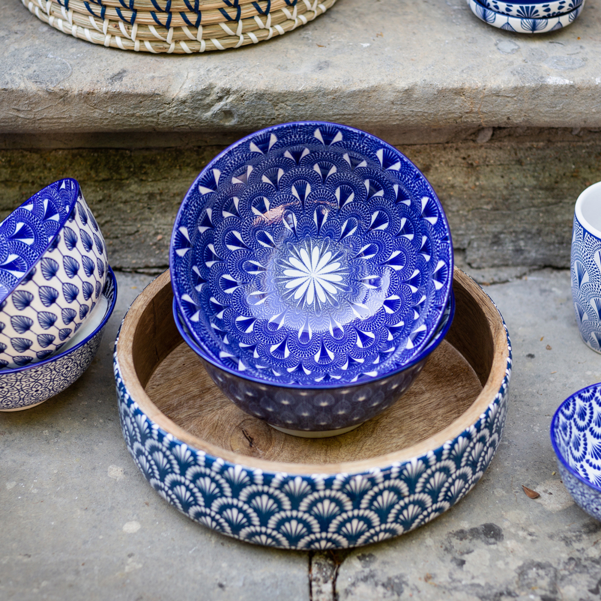 EC-AZU6BOL11 Lot de 6 petits bols, AZULI