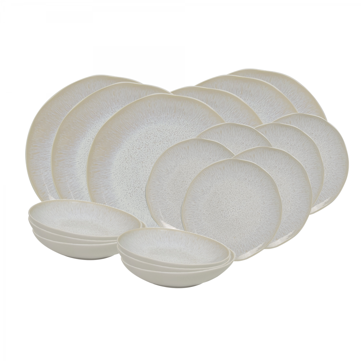 EC-NUBSERV18 Service d'assiettes et bols 18 pièces, NUAGE