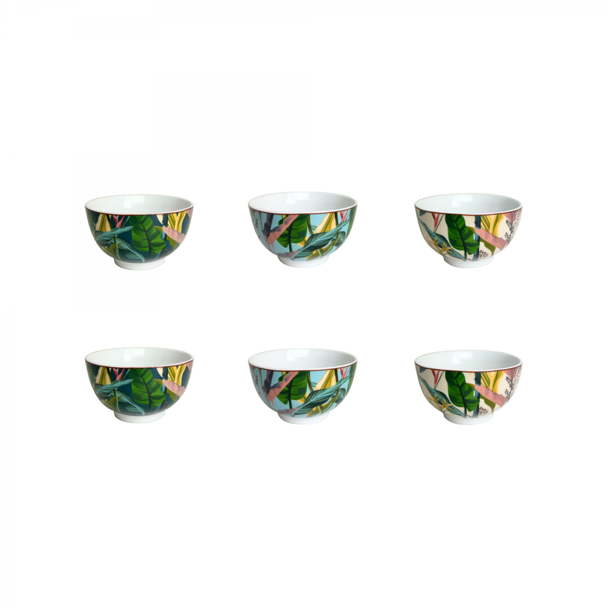 EC-BOR6BOL11 Lot de 6 petits bols, BORNEO