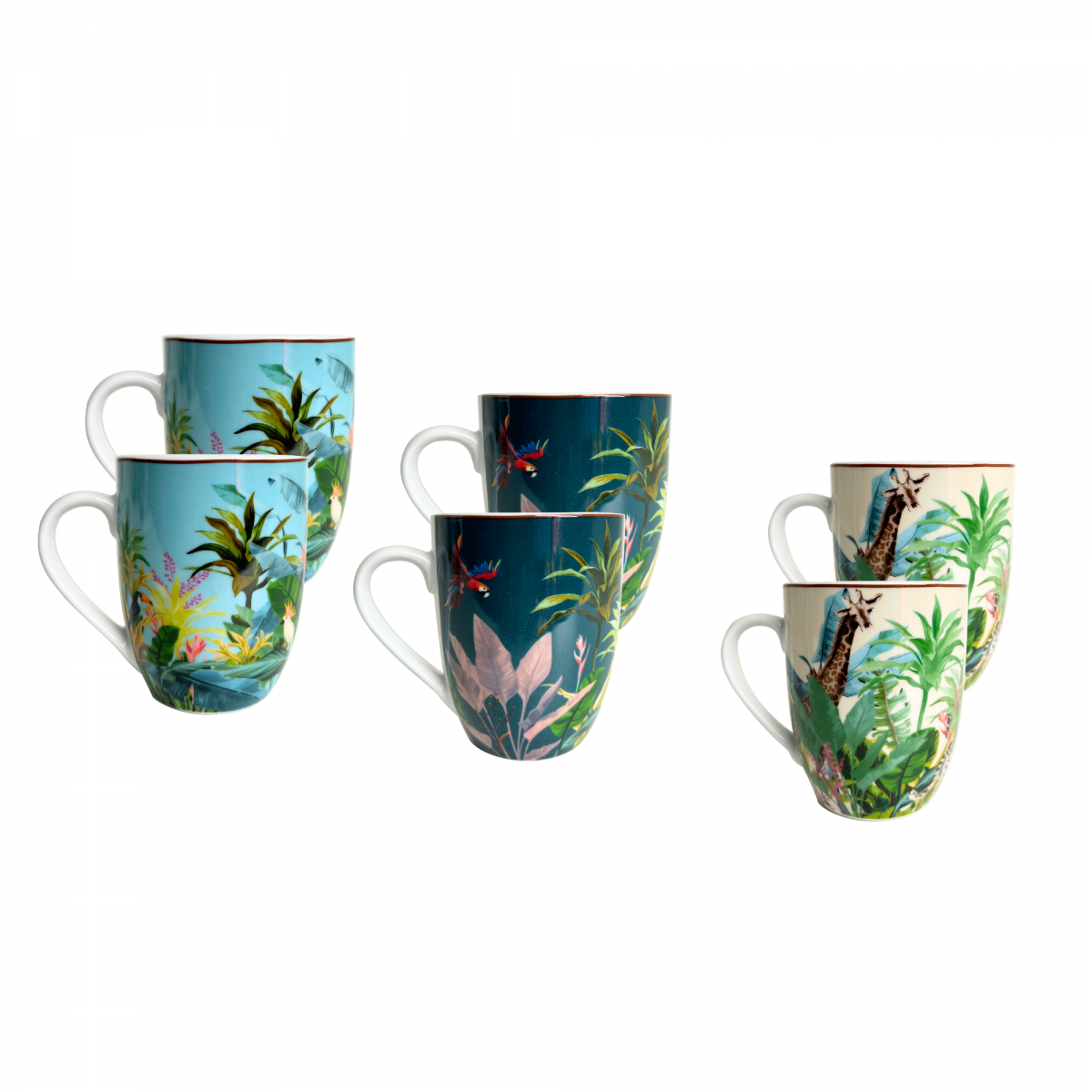 EC-BOR6MUG Lot de 6 mugs, BORNEO