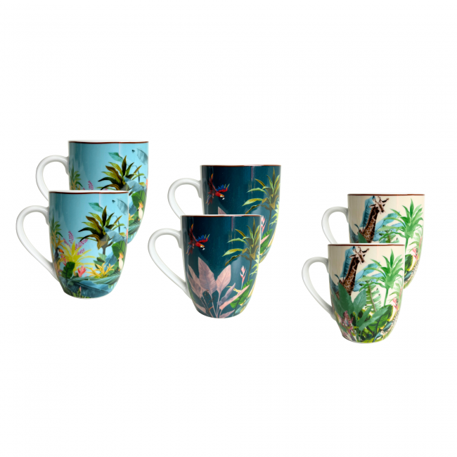 EC-BOR6MUG Lot de 6 mugs, BORNEO EC-BOR6MUG Lot de 6 mugs, BORNEO