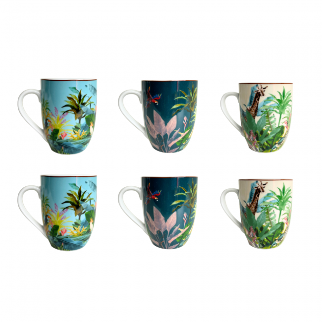 EC-BOR6MUG Lot de 6 mugs, BORNEO EC-BOR6MUG Lot de 6 mugs, BORNEO