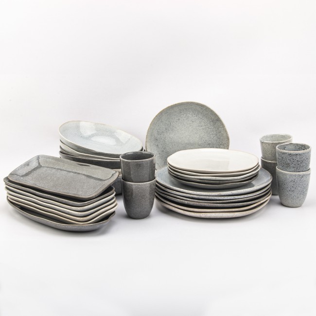EC-ZAOSERV32 Service d'assiettes, bols, tasses, plat et saladier 32 pièces, ZAO EC-ZAOSERV32 Service d'assiettes, bols, tasses, plat et saladier 32 pièces, ZAO