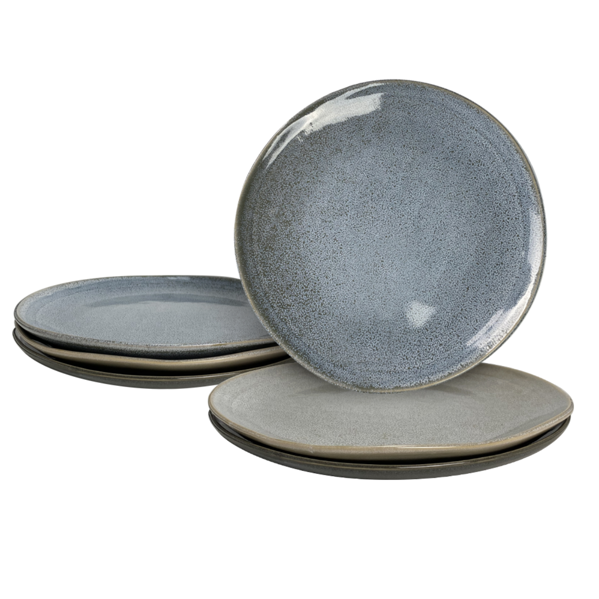 EC-ZAO6ASGM Lot de 6 grandes assiettes, ZAO