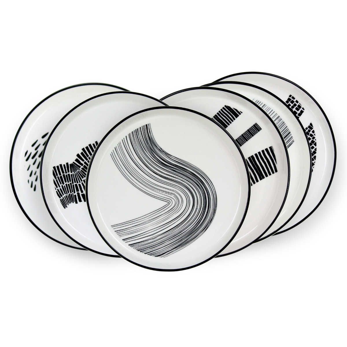 EC-YU6ASPM Lot de 6 assiettes à dessert, YUCATAN.