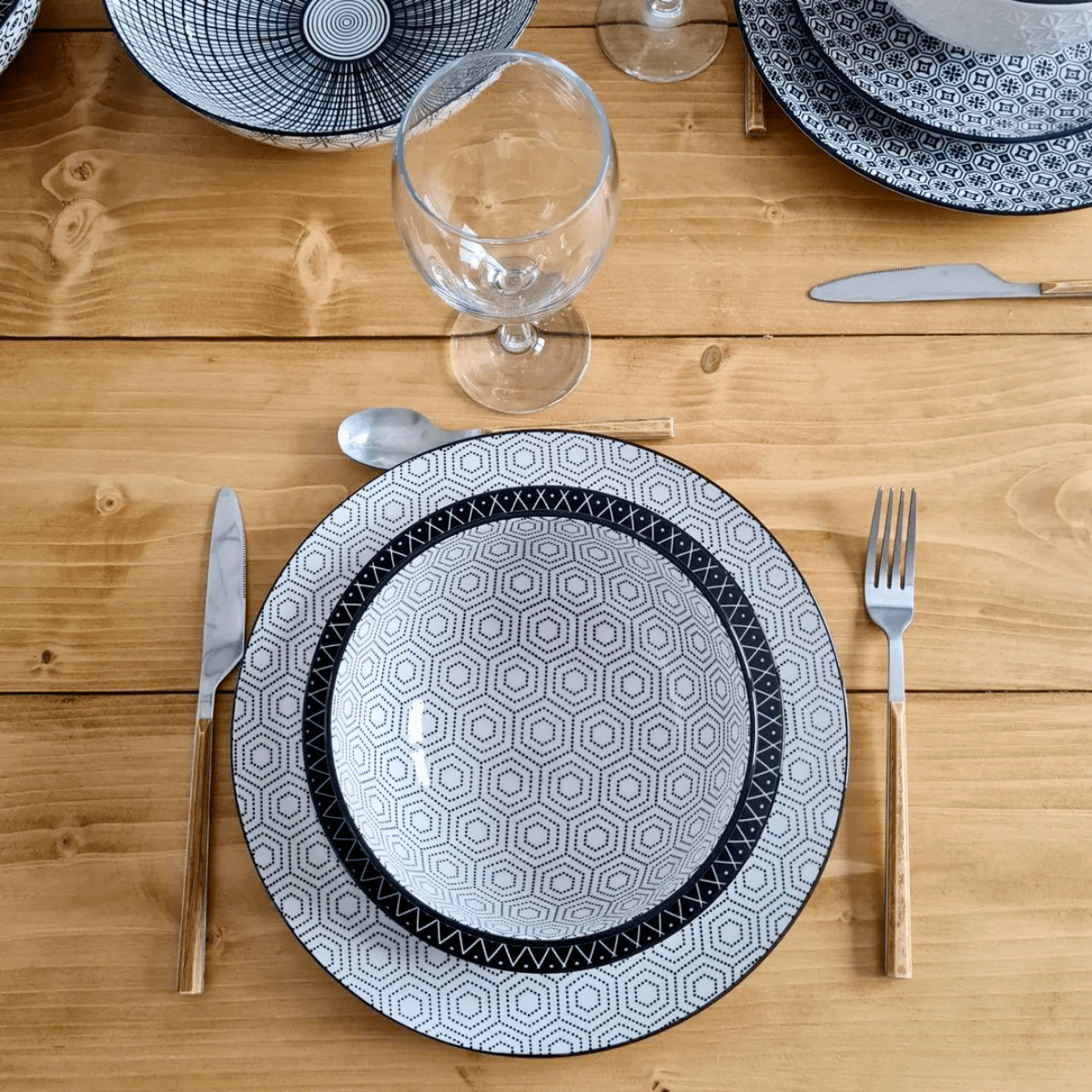 EC-6KOASCR21 Lot de 6 assiettes creuses, KOMAE