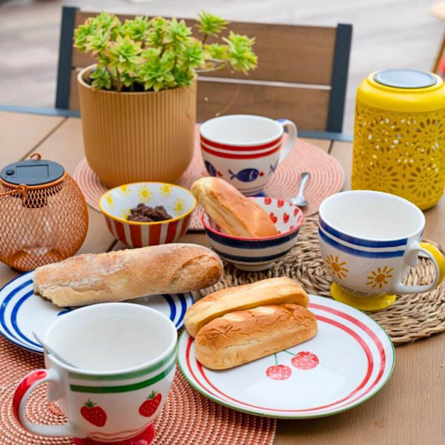 EC-LPC6MUGPIE Lot de 6 mugs avec pied, LE PETIT CABANON EC-LPC6MUGPIE Lot de 6 mugs avec pied, LE PETIT CABANON