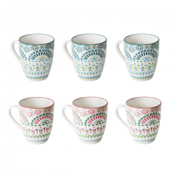 EC-MAND6MUG, Lot de 6 mug, MANDALA EC-MAND6MUG, Lot de 6 mug, MANDALA