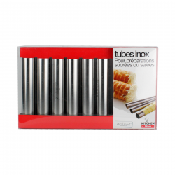 EC-LT6TUB Lot de 6 tubes en inox pour préparations sucrés salés EC-LT6TUB Lot de 6 tubes en inox pour préparations sucrés salés