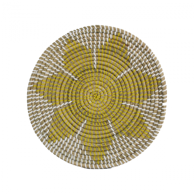 EC-MANDCORB35 Assiette décorative en jonc 35 cm, Mandala EC-MANDCORB35 Assiette décorative en jonc 35 cm, Mandala