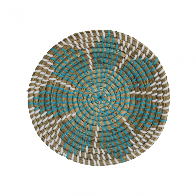 EC-MANDCORB20 Assiette décorative en jonc 20 cm, Mandala EC-MANDCORB20 Assiette décorative en jonc 20 cm, Mandala