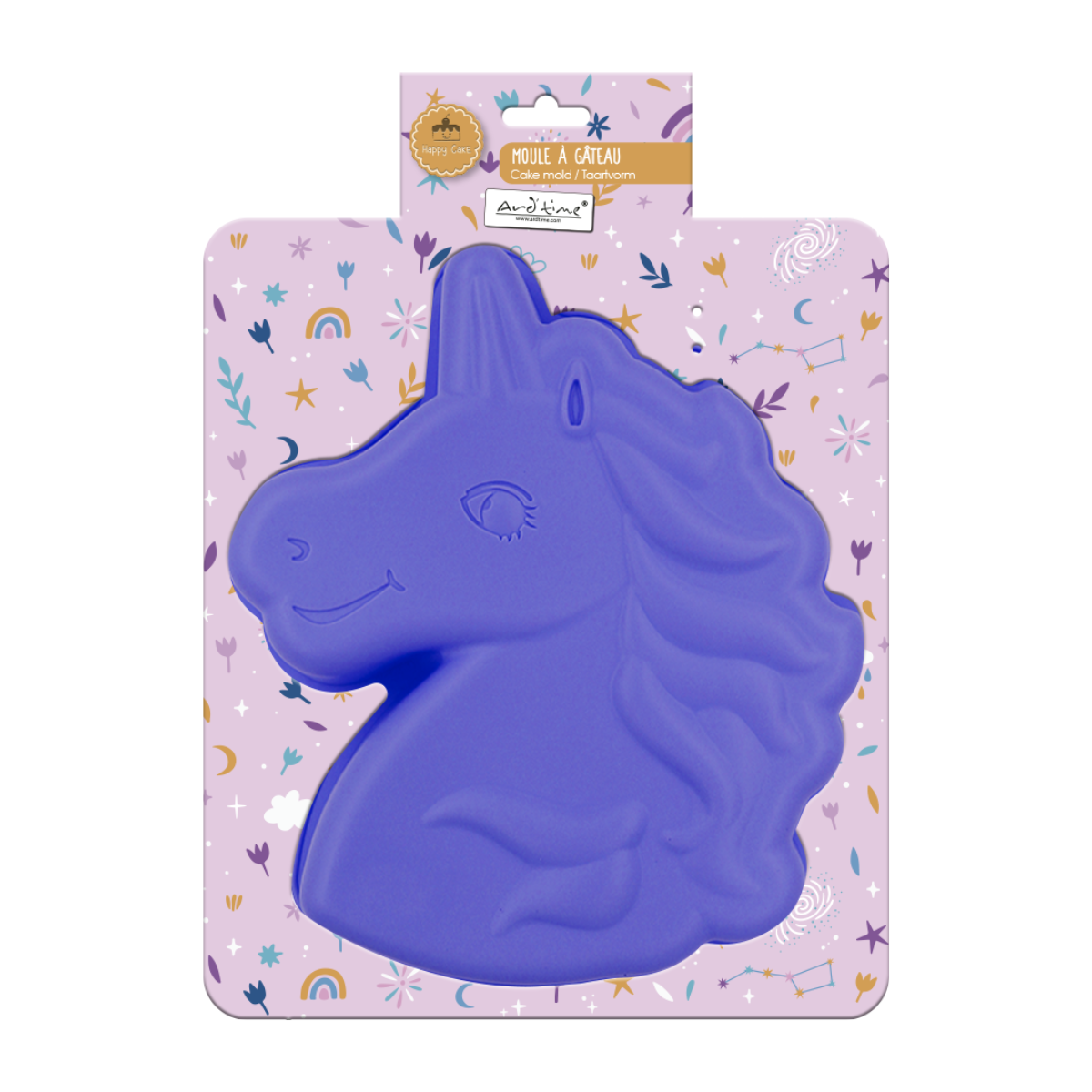 EC-HACLIC Moule à gâteau en silicone forme Licorne, Happy Cake