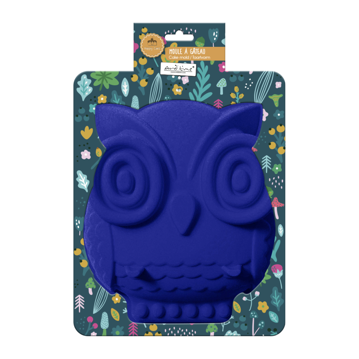 EC-HACHIB Moule à gâteau en silicone forme Hibou, Happy Cake