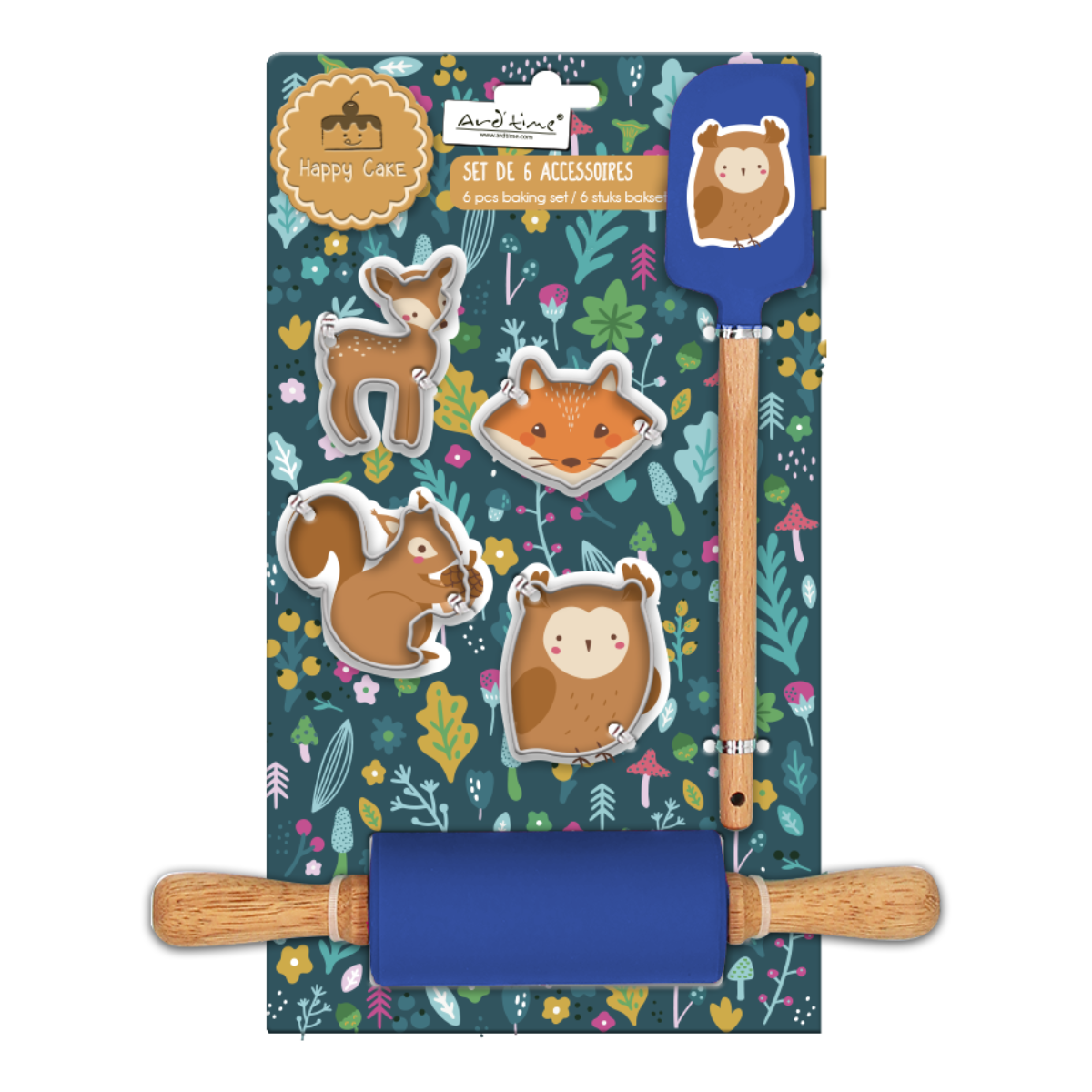 EC-HACH6ACC Lot de 6 accessoires forme hibou, Happy Cake