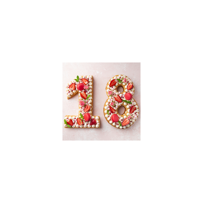 EC-HAC9NUMB Set de 9 pochoirs à pâtisserie en plastique forme Chiffre, Happy Cake EC-HAC9NUMB Set de 9 pochoirs à pâtisserie en plastique forme Chiffre, Happy Cake