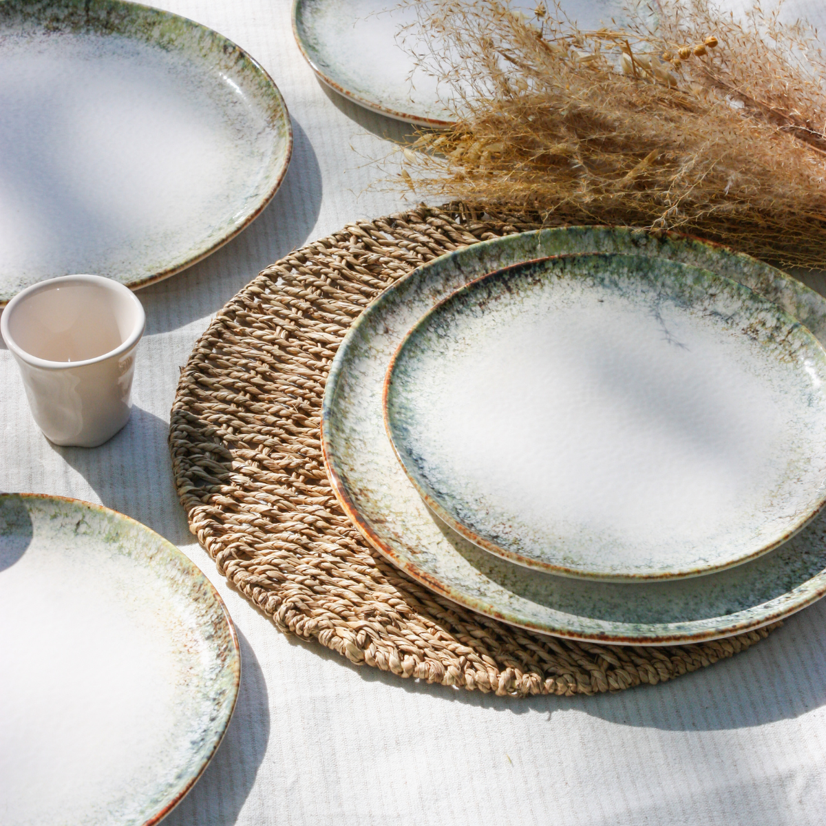 EC-JAD6ASCR Lot de 6 assiettes creuses, Jade