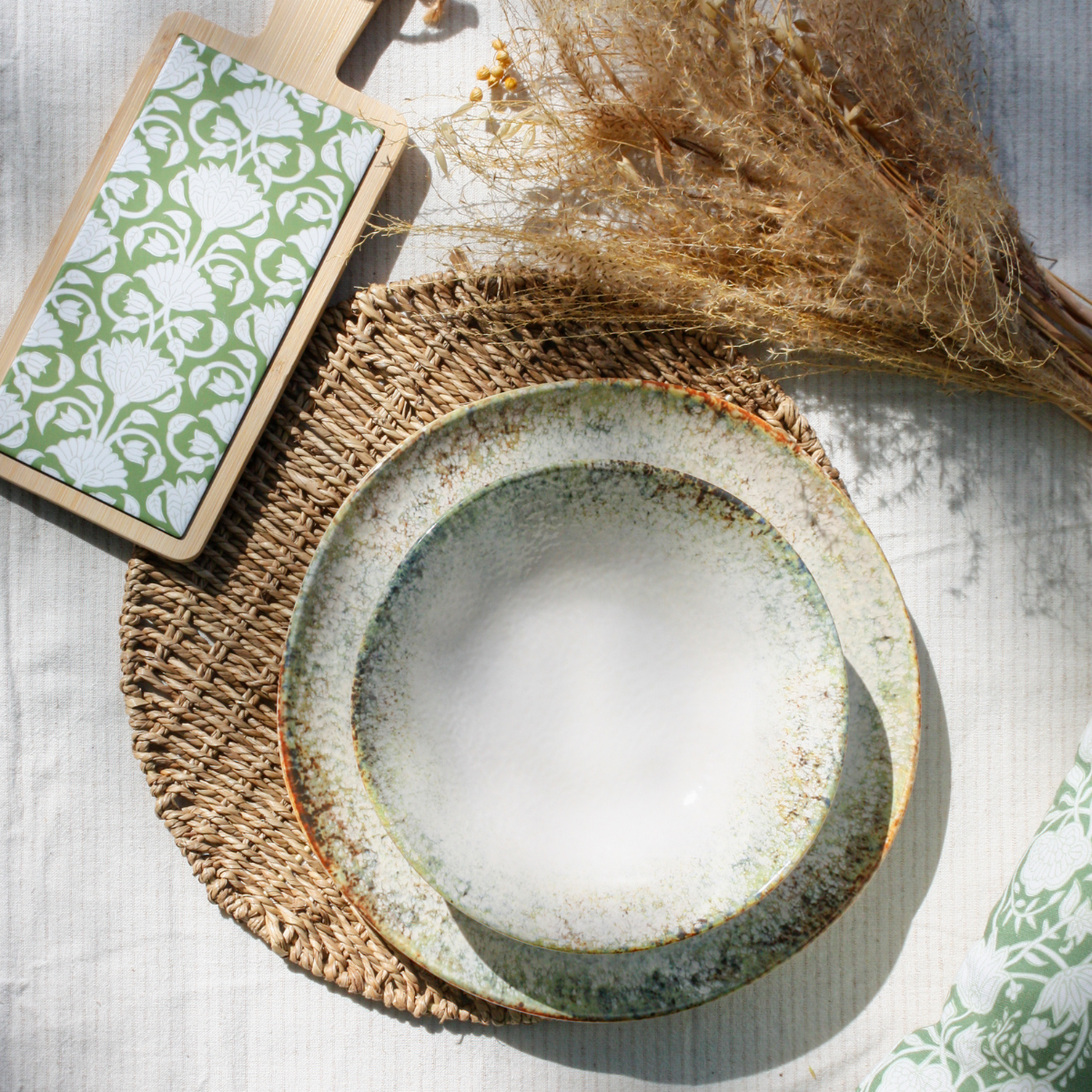 EC-JAD6ASCR Lot de 6 assiettes creuses, Jade