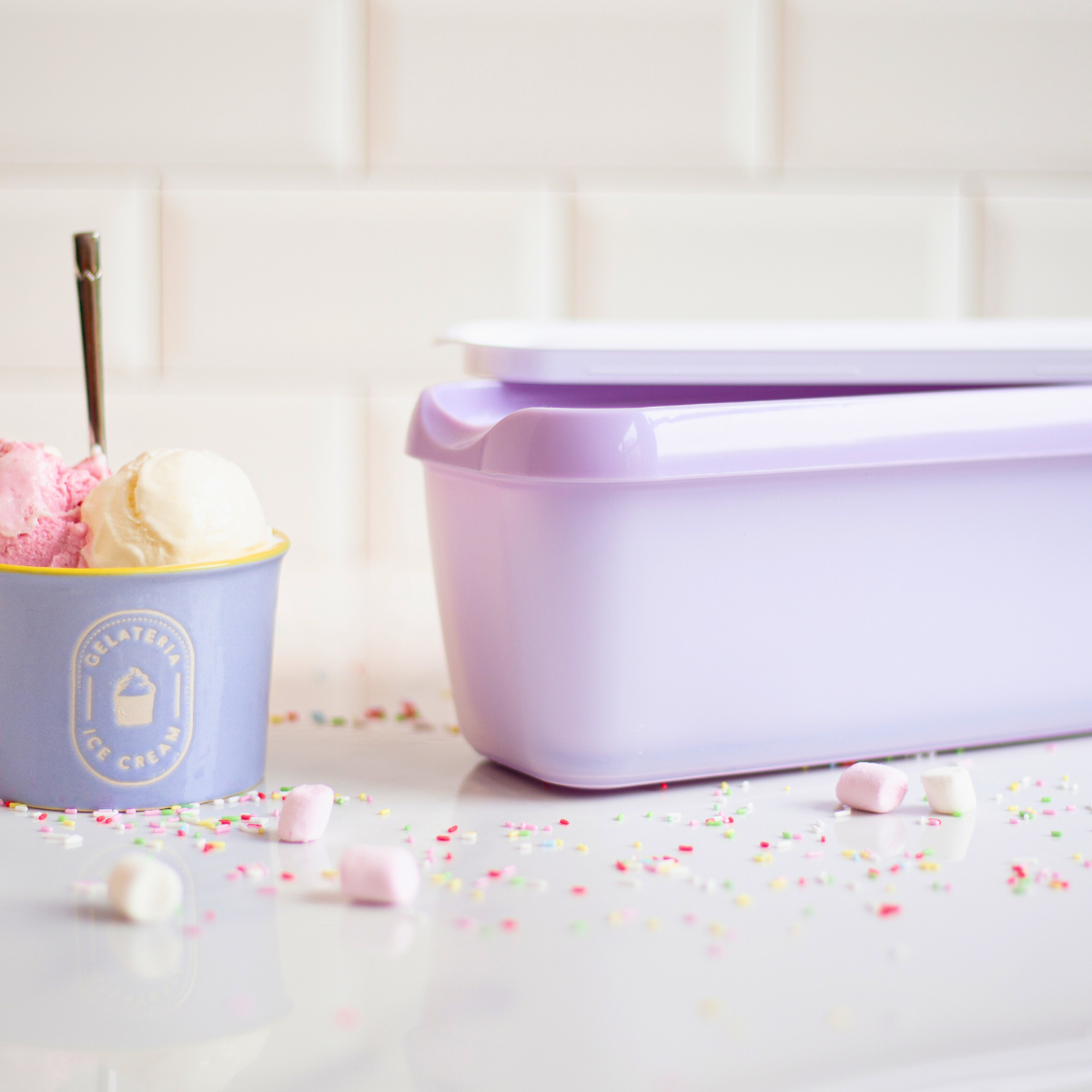 EC-GEL2BACS Lot de 2 bacs à glace, Gelatéria