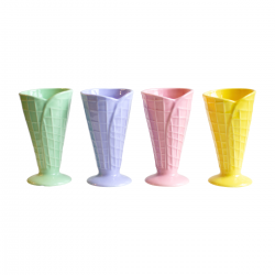 EC-4GELCONE Lot de 4 coupes cône à glaces, Gelatéria