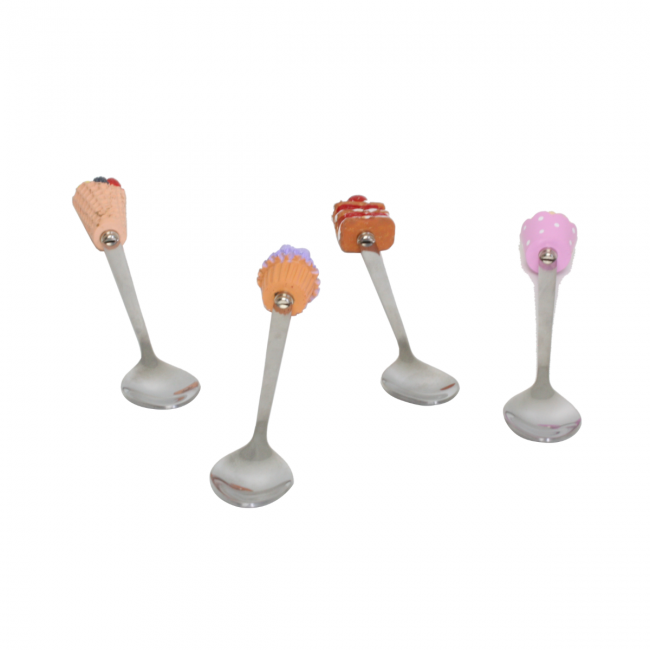 EC-GEL4CUIL Set de 4 cuillères à glaces fantaisie, Gelatéria EC-GEL4CUIL Set de 4 cuillères à glaces fantaisie, Gelatéria