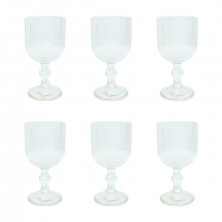 EC-AZU6VERPIED Lot de 6 verres à pied, AZULI EC-AZU6VERPIED Lot de 6 verres à pied, AZULI