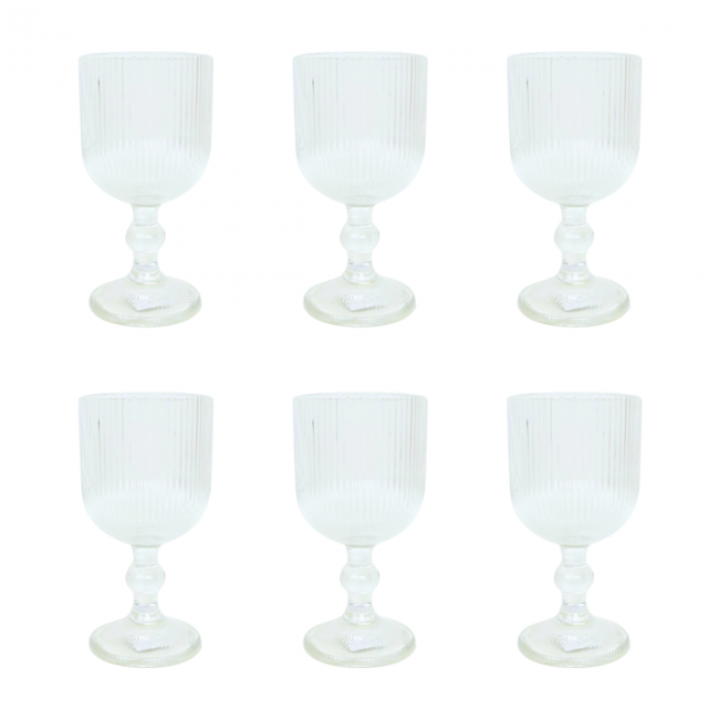 EC-AZU6VERPIED Lot de 6 verres à pied, AZULI EC-AZU6VERPIED Lot de 6 verres à pied, AZULI