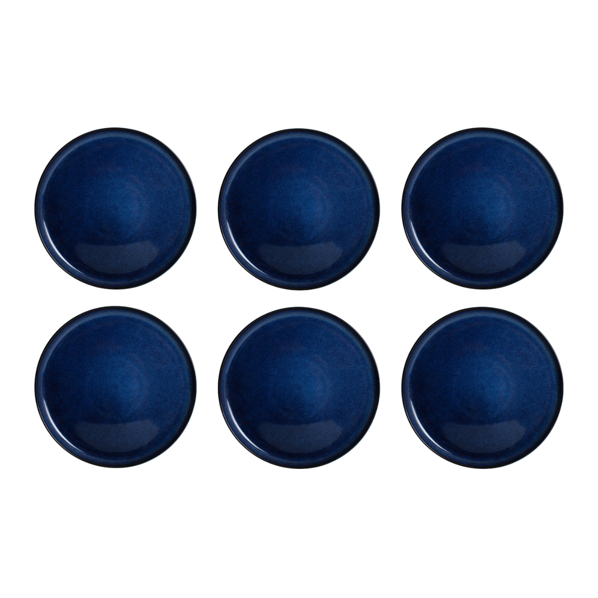 EC-BM6ASGM Lot de 6 grandes assiettes, BLUE MOON
