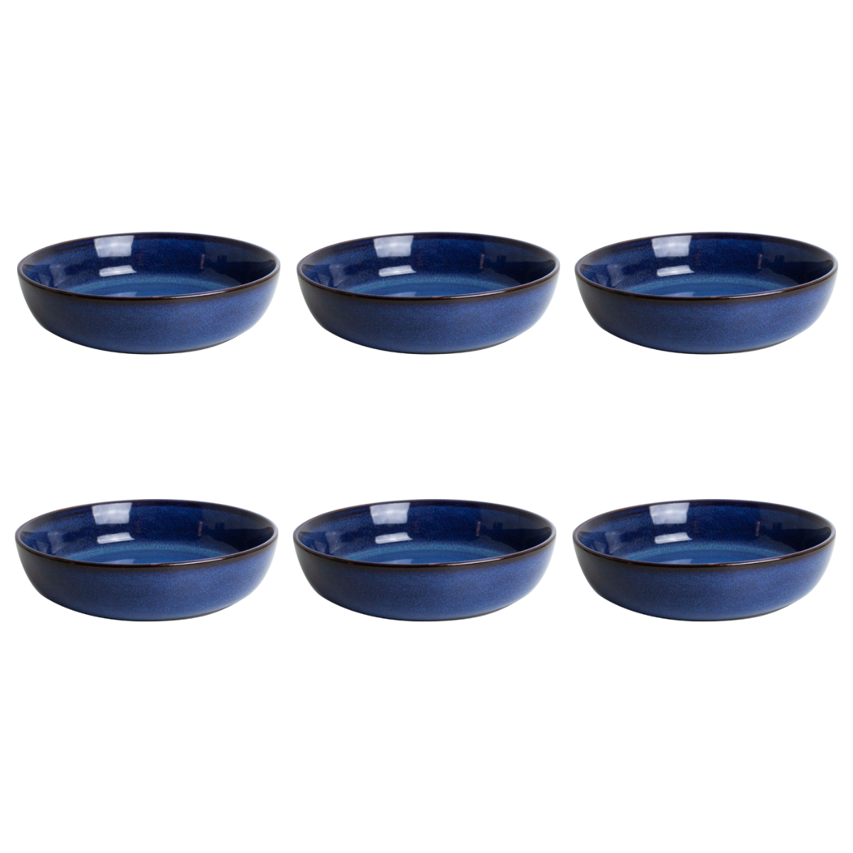 EC-BM6ASCR Lot de 6 assiettes creuses, BLUE MOON