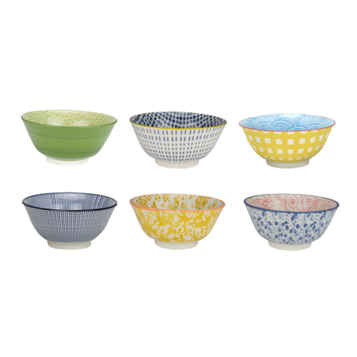 EC-6SABBOL15-3 Lot de 6 bols médiums design 3, SABAE