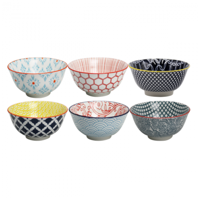 EC-6SABBOLMM-1 Lot de 6 petits bols forme asiatique, SABAE EC-6SABBOLMM-1 Lot de 6 petits bols forme asiatique, SABAE