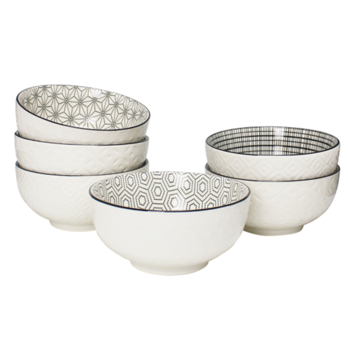 EC-6KOBOL16 Lot de 6 grands bols, KOMAE