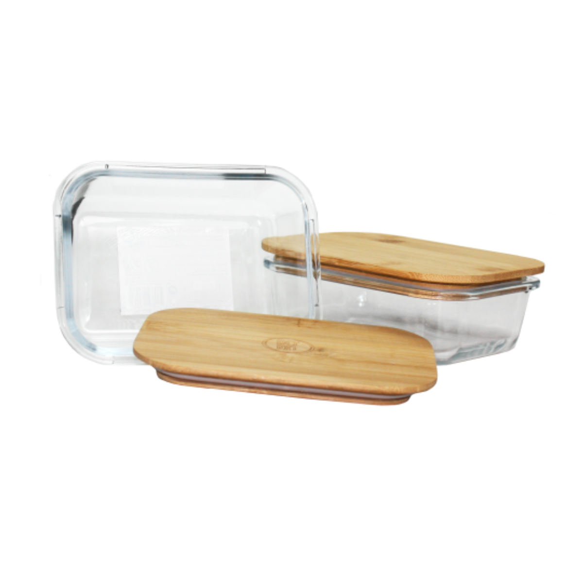 EC-2BORECT Lot de 2 plats rectangulaires avec couvercle, BO BYO