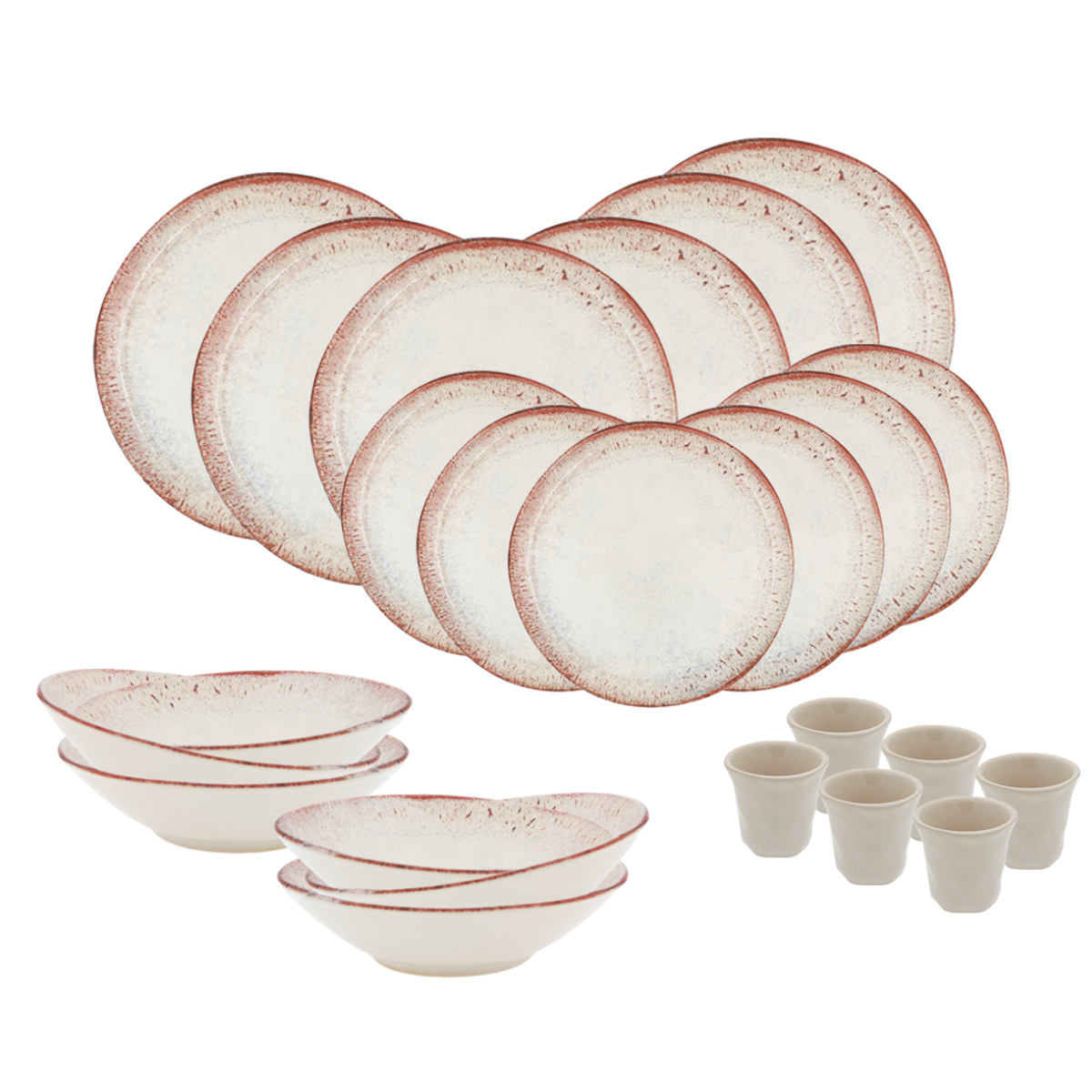 EC-AGSERV24 Service à vaisselle 24 pièces, Agate