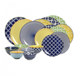 EC-SABSERV18-2 Service d'assiettes et bols 18 pièces, design 2, SABAE EC-SABSERV18-2 Service d'assiettes et bols 18 pièces, design 2, SABAE