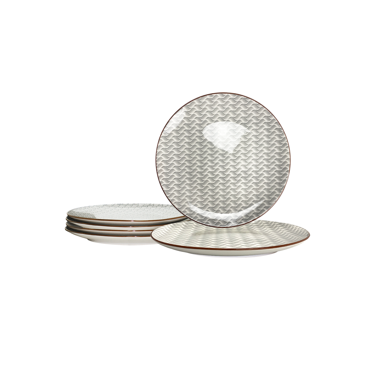 EC-SLO6ASPM Lot de 6 petites assiettes à dessert, SLOW