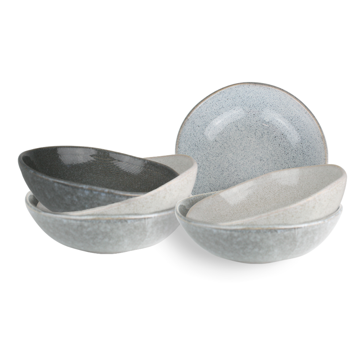 EC-ZAO6ASCR Lot de 6 assiettes creuses, ZAO