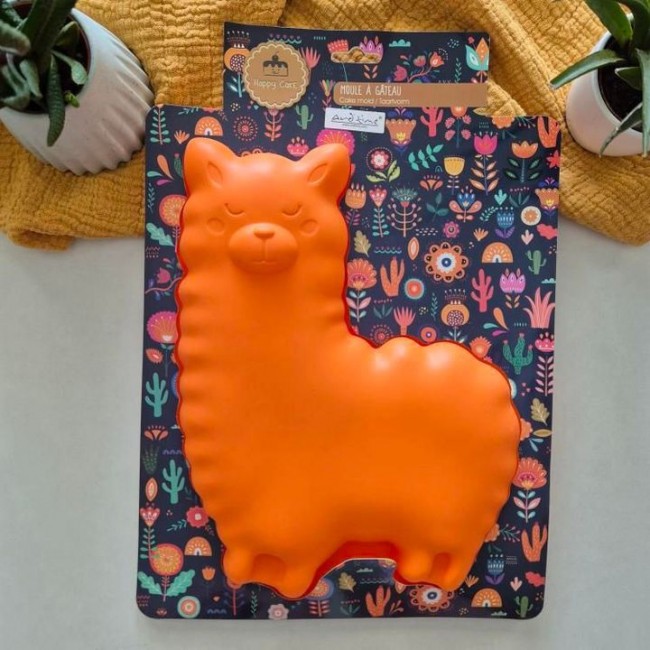 EC-HACLAMA Moule à gâteau en silicone forme Lama, Happy Cake EC-HACLAMA Moule à gâteau en silicone forme Lama, Happy Cake