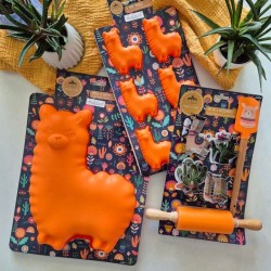 EC-HAC6LAMA Lot de 6 mini moules en silicone forme Lama, Happy Cake EC-HAC6LAMA Lot de 6 mini moules en silicone forme Lama, Happy Cake