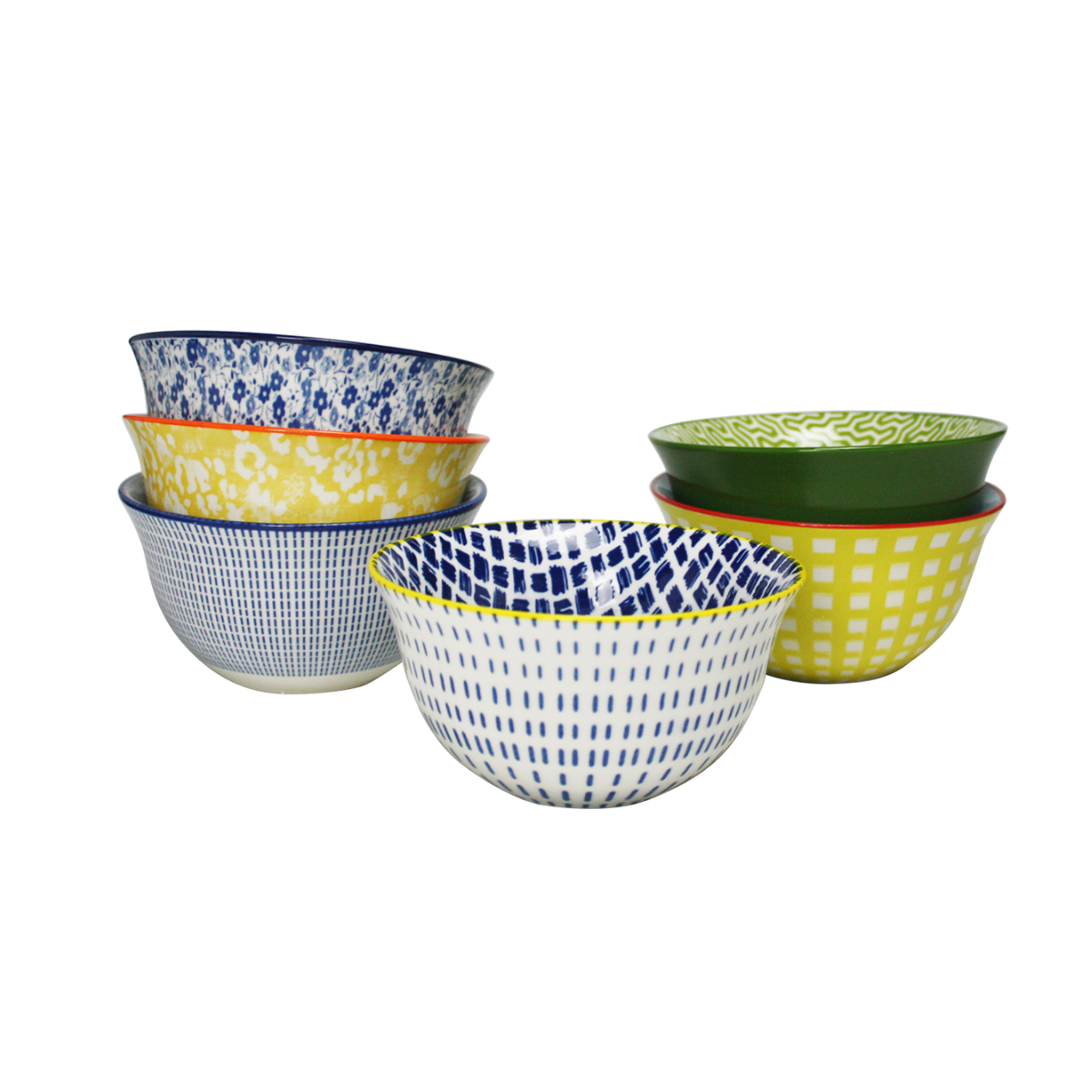 EC-6SABBOL11-3 Lot de 6 petits bols design 3, SABAE