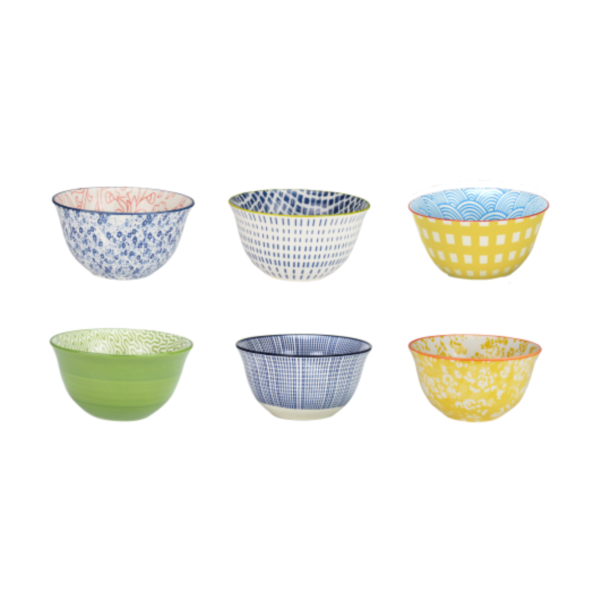 EC-6SABBOL11-3 Lot de 6 petits bols design 3, SABAE