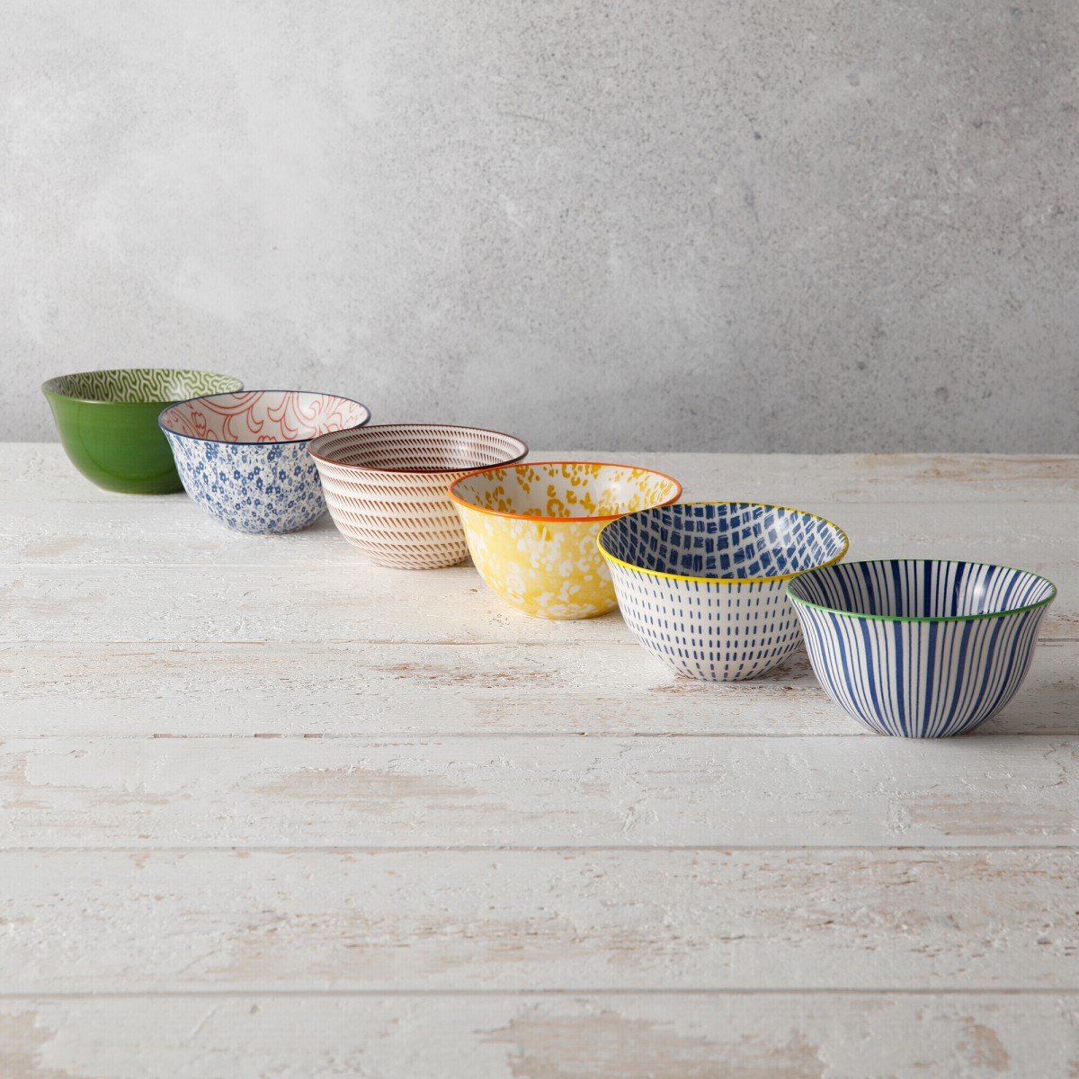 EC-6SABBOL11-3 Lot de 6 petits bols design 3, SABAE