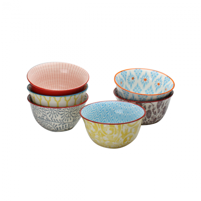EC-6SABBOL11-1 Lot de 6 petits bols design 1, SABAE EC-6SABBOL11-1 Lot de 6 petits bols design 1, SABAE
