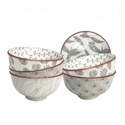 EC-YOKOSERV18 - Service d'assiettes et bols 18 pièces, YOKOTE EC-YOKOSERV18 - Service d'assiettes et bols 18 pièces, YOKOTE