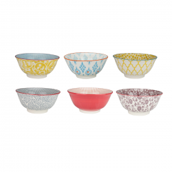 EC-6SABBOL15-1 Lot de 6 bols médiums design 1, SABAE EC-6SABBOL15-1 Lot de 6 bols médiums design 1, SABAE