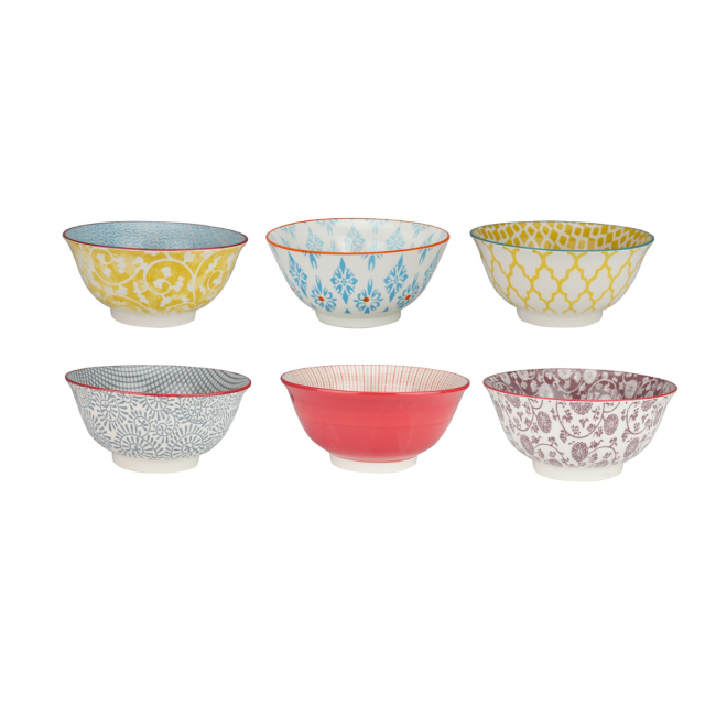 EC-6SABBOL15-1 Lot de 6 bols médiums design 1, SABAE EC-6SABBOL15-1 Lot de 6 bols médiums design 1, SABAE
