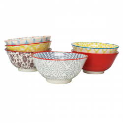 EC-6SABBOL15-1 Lot de 6 bols médiums design 1, SABAE EC-6SABBOL15-1 Lot de 6 bols médiums design 1, SABAE